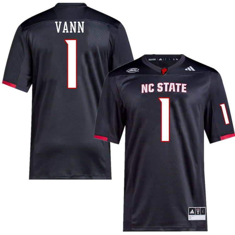 Men #1 Davin Vann NC State Wolfpack College Football Jerseys Stitched-Black